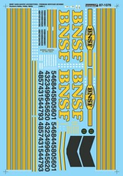 Micro Scale 87-1076 HO, BNSF, Heritage II, GE Disels, Dash 8, Dash 9, AC4400CW, 1998+ - House of Trains