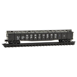 Micro Trains 106 00 140 N 50' Steel Side, 14 Panel, Fixed End Gondola, Low Cover, NP, 57515 - House of Trains