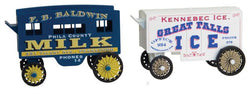 Micro Trains 470 00 219 N Vintage Wagons, F.B. Baldwin Milk and Kennebec Ice - House of Trains