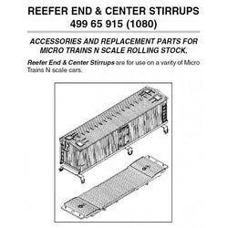Micro-Trains 499 65 915 (1080) N Stirrups, 40' Reefer, 8 End and 4 Center, Black - House of Trains