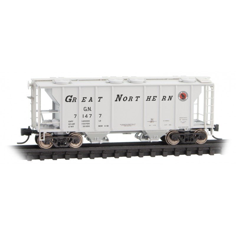 Micro-Trains Line 095 00 012 N PS-2 2003cf, 2-Bay Covered Hopper, Great Northern, GN, 71477 - House of Trains