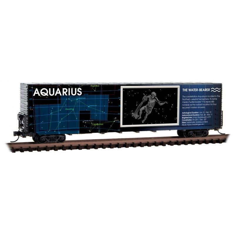 Micro-Trains Line 102 00 213 N, 60' Box Car, Excess Height, Constellation Zodiac Series, Aquarius - House of Trains
