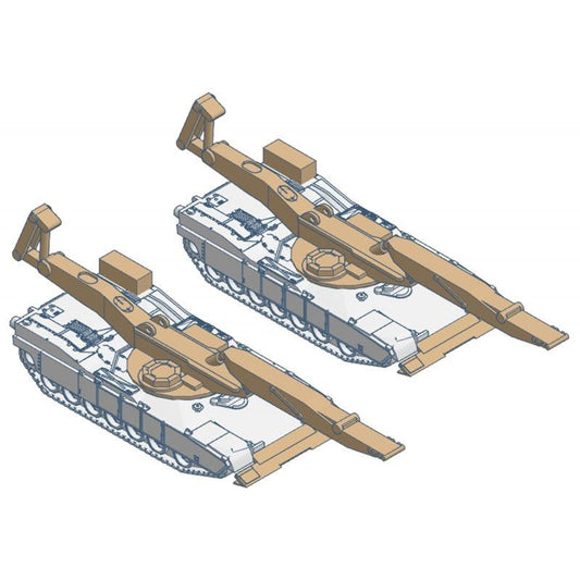 Micro-Trains Line 499 45 913 N, Kit, M1 Abrams Variant, M104 Wolverine Bridge Layer, 2-Pack - House of Trains