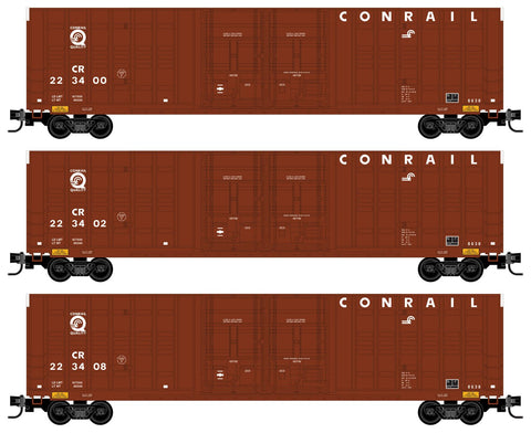 Micro-Trains Line 993 00 181 N Scale, 60' Box Car, Excess Height, 3-Pack, Conrail - House of Trains