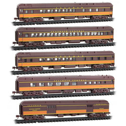 Micro-Trains Line 993 01 791 N, Heavyweight Passenger Train, 5-Pack, Illinois Central - House of Trains
