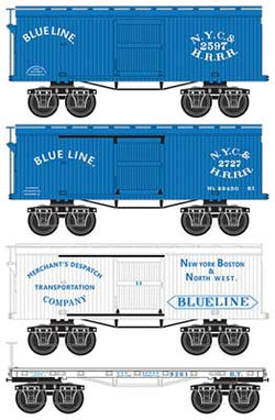 Micro-Trains Line 993 01 800 N Scale, 26' Civil War Era Box Car, Blue Line - House of Trains