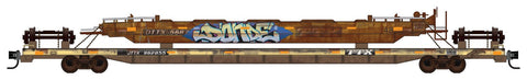 Micro-Trains Line 993 02 130 N, Weathered and Graffiti, TTX Wreck Recovery, JTTX, 962855 - House of Trains