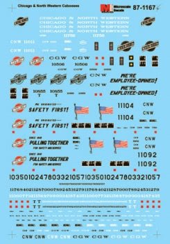 Microscale 60-1167 N, Chicago Northwestern, Cabooses - House of Trains