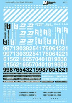 Microscale 60-25 N, Burlington Northern Diesels, 1970-1989 - House of Trains