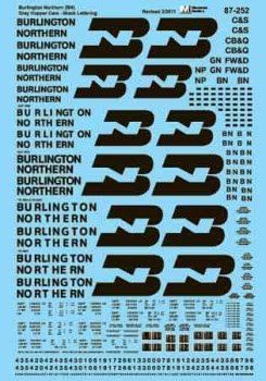 Microscale 60-252 N, Burlington Northern Covered Hoppers, Black Lettering - House of Trains