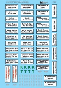 Microscale 60-257 N, Union Pacific, Caboose Slogans - House of Trains