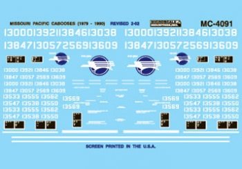 Microscale 60-4091 N, Missouri Pacific, Mopac, Cabooses, 1979-1990 - House of Trains