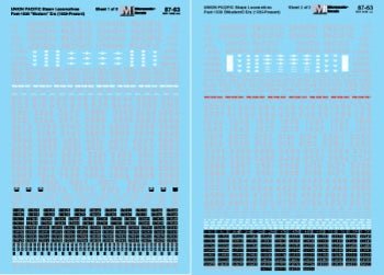 Microscale 60-63 Union Pacific Steam Locomotives (2 Sheets) - House of Trains
