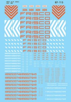 Microscale 87-115 HO, Frisco, Diesels, 1965-1980 - House of Trains