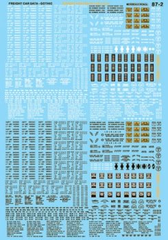 Microscale 87-2 HO, Data for Freight Cars, Gothic, Black and White - House of Trains