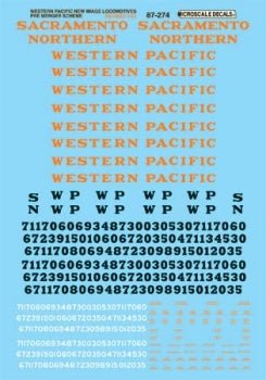 Microscale 87-274 HO, Western Pacific, Diesels, 1979-1982 - House of Trains
