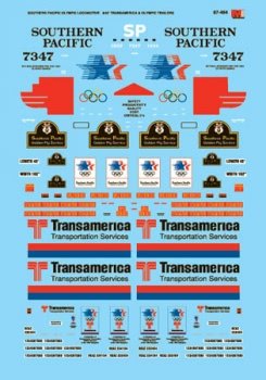 Microscale 87-464 HO, Southern Pacific, Olympic, Transamerica, Trailers, Olympic SD40 7347 - House of Trains