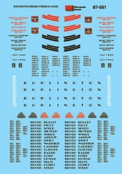 Microscale 87-581 HO, Burlington, Diesel Cab Units, E5 - House of Trains