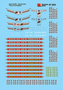 Microscale 87-624 HO, Union Pacific, Diesels, Early E Units, City of Los Angeles - House of Trains
