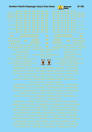 Microscale 87-786 HO, Northern Pacific, Passenger Cars, Two-Tone Green Scheme, 1946-1954 - House of Trains
