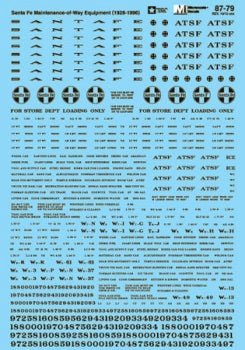 Microscale 87-79 HO, Santa Fe, Maintenance-of-Way Equipment, 1928-1996 - House of Trains