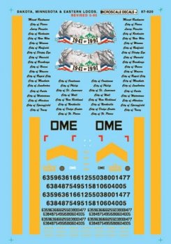 Microscale 87-820 HO, Dakota Minnesota Eastern, DME, Diesels, 1990+ - House of Trains