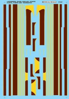 Microscale 87-821 HO, Delaware Lackawana and Western, Passenger Diesel Striping, use with 87-812 - House of Trains