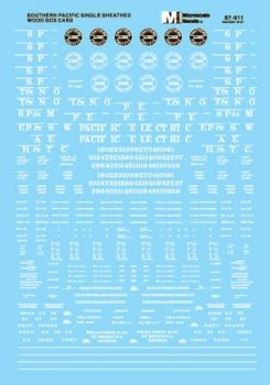 Microscale 87-911 HO, Southern Pacific Wood Boxcars, B50-13, B-50-14, 1923-1962 - House of Trains