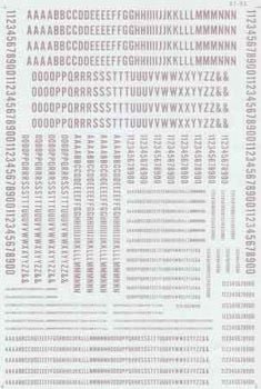 Microscale 90024 HO, Gothic, Condensed, Letters and Numbers, Silver - House of Trains