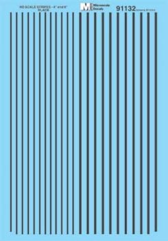 Microscale 91132 HO, Striping, 4" and 6" Widths, Black - House of Trains