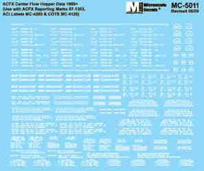 Microscale MC-5011 HO, ACFX, Center Flow, Hoppers - House of Trains