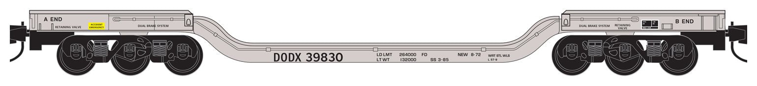 MTL 109 00 271 N, Heavyweight Depressed Center, DODX, 39810 - House of Trains