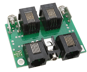 NCE 5240207 Cab Bus Facia Panel Model UTP, 4 RJ12 - House of Trains