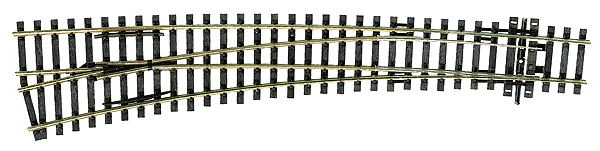 Peco SL-87 HO Code 100 Insulfrog Large Left Hand Curved Turnout - House of Trains