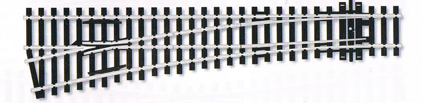 Peco SL-96 HO Code 100 Insulfrog Medium Left Hand Turnout, #6 - House of Trains