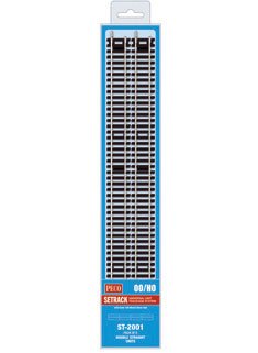 Peco ST-2001 HO, Code 100 Double Straight Units, 8 Pack, 13.375" - House of Trains