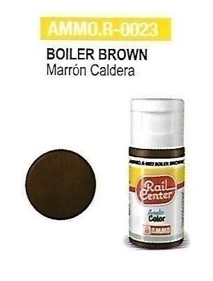 Rail Center Paint R-0023, Boiler Brown, 15ml bottle, Acrylic Paint - House of Trains