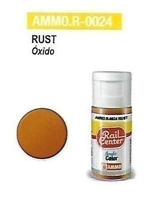 Rail Center Paint R-0024, Rust, 15ml bottle, Acrylic Paint - House of Trains