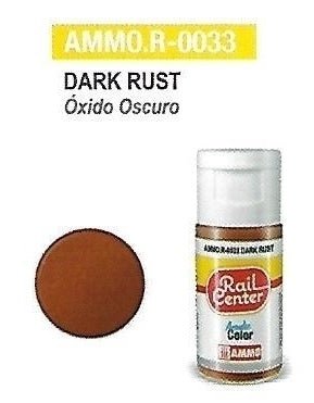 Rail Center Paint R-0033, Dark Rust, 15ml bottle, Acrylic Paint - House of Trains