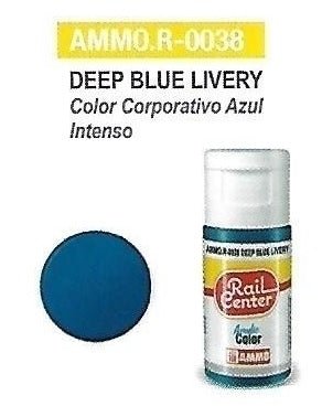 Rail Center Paint R-0038, Deep Blue Livery, 15ml bottle, Acrylic Paint - House of Trains
