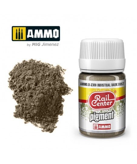 Rail Center Paint R-2309, Pigment, Industrial Dark Dust, 35ml bottle, Dry Pigment - House of Trains
