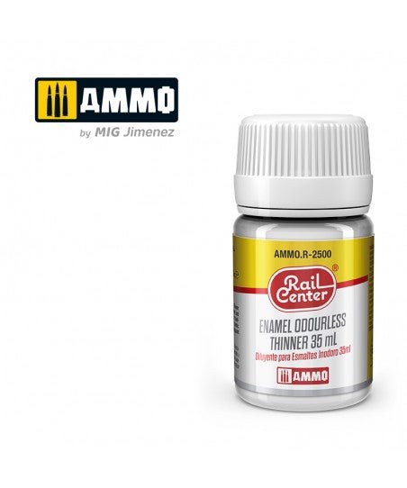 Rail Center Paint R-2500, Enamel Oderless Thinner, 35ml bottle, for Rail Center Washes - House of Trains