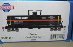 Roundhouse 1115 HO Chemical Tank Car, Procor, PROX, 84929 - House of Trains