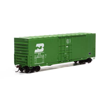 Roundhouse 1675 HO, 50' High Cube Smooth Side Box Car, Burlington Northern, BN, 732744 - House of Trains