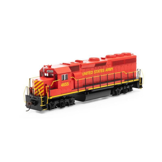 Roundhouse 18257 HO, GP40-2, LED Light, DCC Ready, United States Army, 4655 - House of Trains