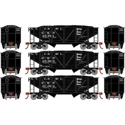 Roundhouse 70805 HO 34' 2 Bay Composite Hopper, Coal Load, 3-Pack, Nickel Plate Road - House of Trains
