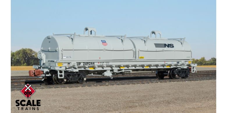 Scale Trains 38672 N, Trinity 48' 2-Hood Coil Steel Car, UP, 249244 - House of Trains