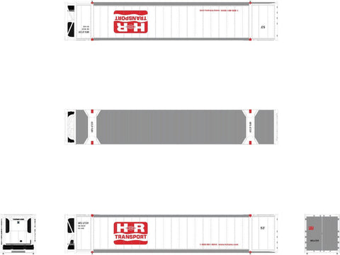Scale Trains SXT10296 N Scale Operator 53' Reefer Container, 3-Pack, HR Transport - House of Trains