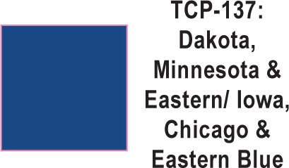 Tru Color TCP-137 Dakota, Minnesota and Eastern / Iowa, Chicago and Eastern Blue Paint 1 ounce - House of Trains