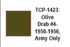 Tru Color TCP-1423, 1950-1956, Army Only, Korean War, Olive Drab 4 Paint, 1 Ounce - House of Trains